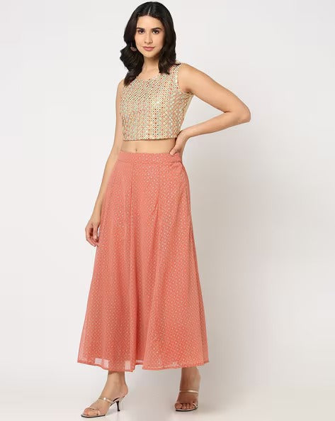 Embellished Flared Skirt