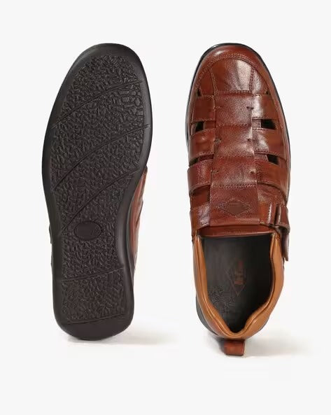 Men Leather Shoe-Style Sandals