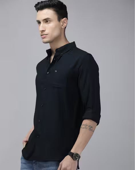 Slim Fit Shirt with Patch Pocket