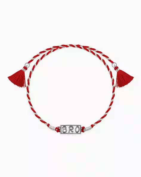 Men Sterling Silver Oxidised Bro Rakhi | 925 | 2.22 gm