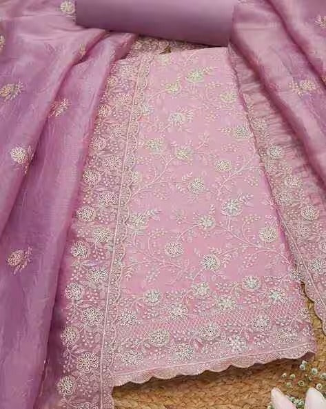 Women Embroidered 3-Piece Unstitched Dress Material