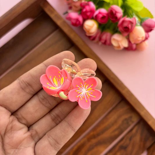 Ceramic Flower Hair Claw - Small