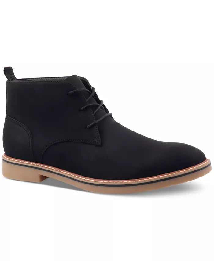Men's Nathan Faux-Leather Lace-Up Chukka Boots