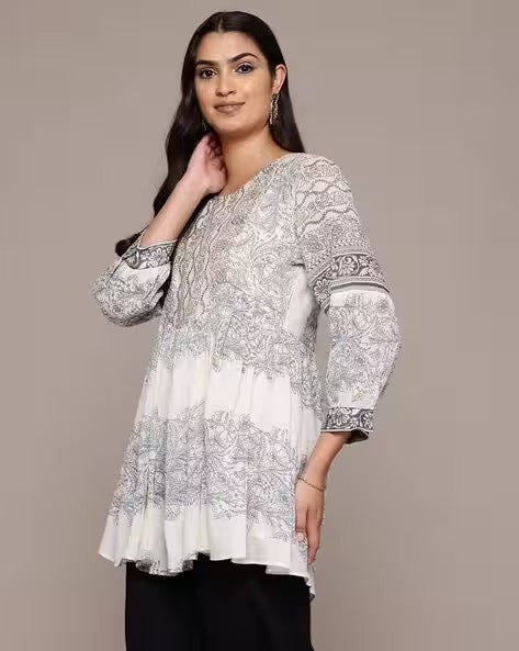 Women Floral Print A-Line Kurti