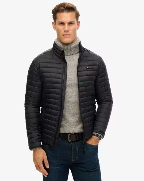 Men Fuji Lite Regular Fit Zip-Front Puffer Jacket