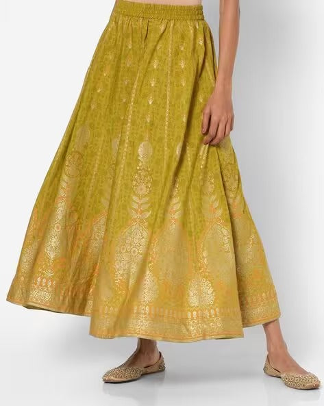 Textured Flared Skirt