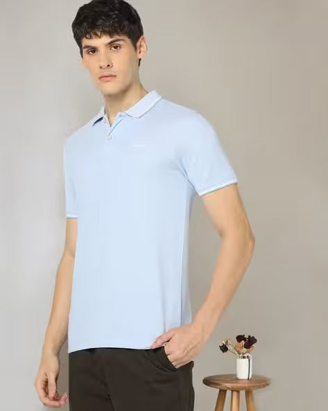 Brand Embroidered Regular Fit Polo T-Shirt