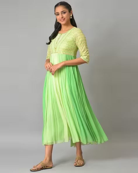 A-Line Dress with Tie-Up Accent