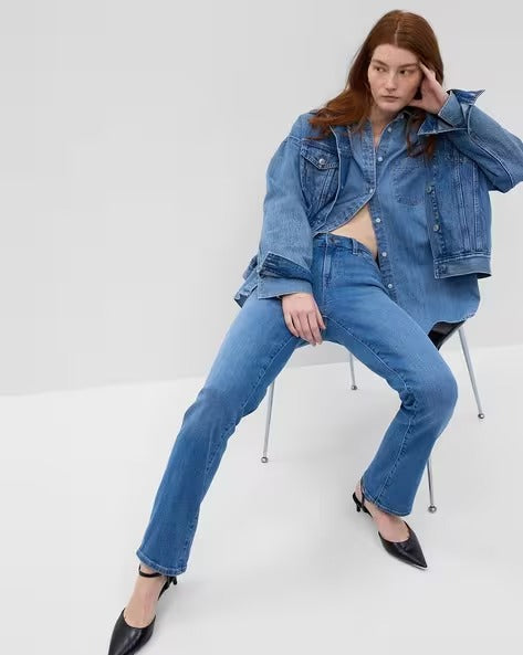 Women Mid-Wash Straight Fit Jeans