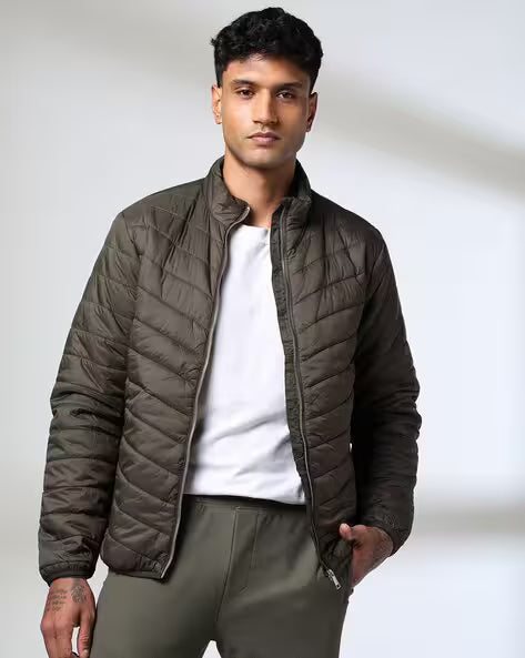 Men Quilted Puffer Jacket