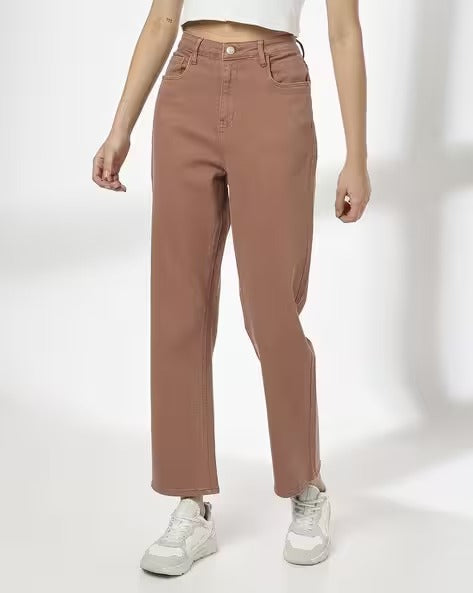 Women High-Rise Straight Jeans
