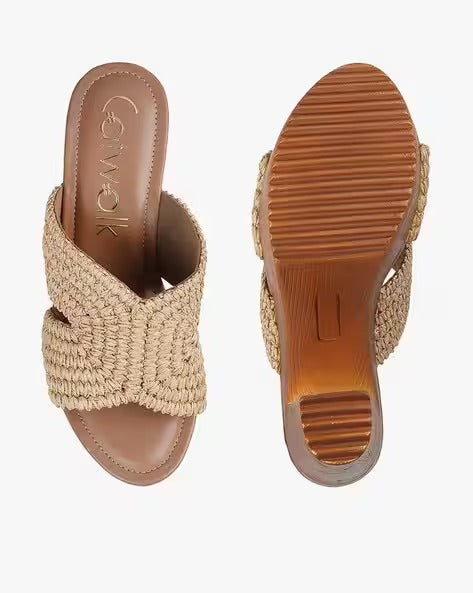 Women Slip-On Chunky Heeled Sandals