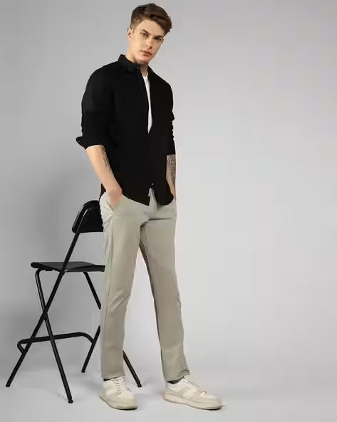 Spread Collar Slim Fit Shirt