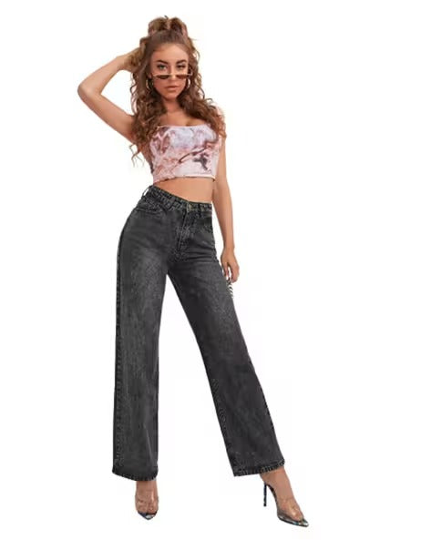 Lightly Washed Relaxed Jeans