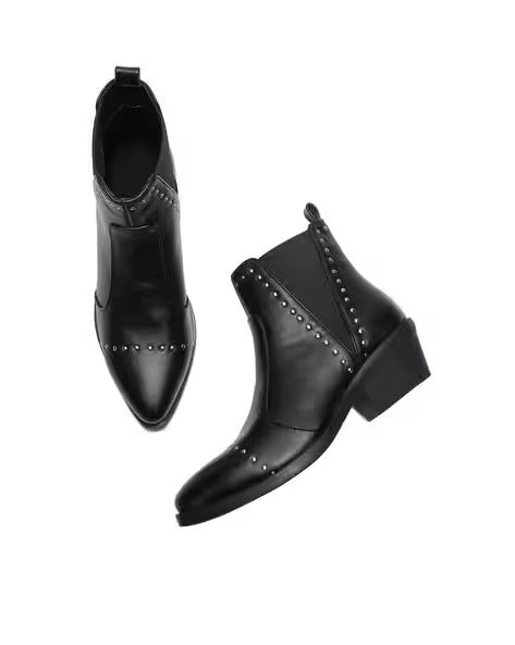 Textured Slip-On Boots