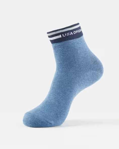 7002 Compact Cotton Stretch Ankle Length Socks with Stay Fresh Treatment