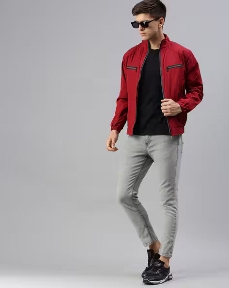 Slim Fit Zip-Front Jacket