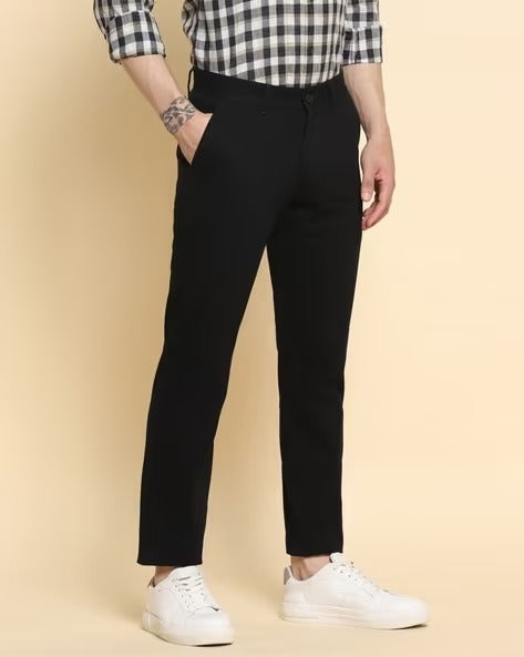 Men Flat-Front Slim Fit Chinos