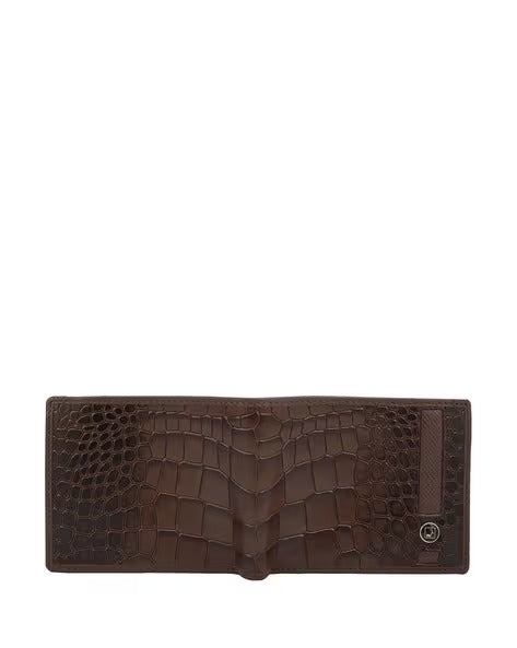 Croc-Embossed Bi-Fold Wallet