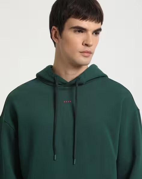 Men Regular Fit Hoodie with Kangaroo Pockets