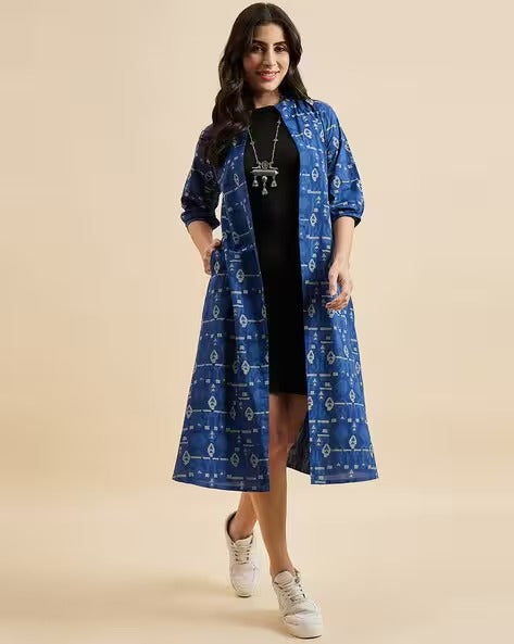 Women Relaxed Fit Printed Shrug