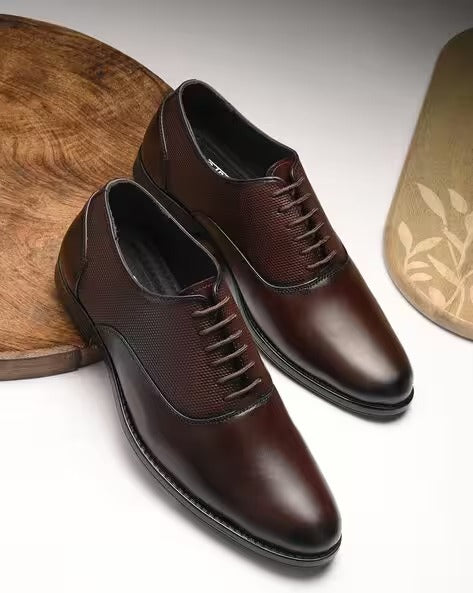 Men Genuine Leather Formal Derby Shoes