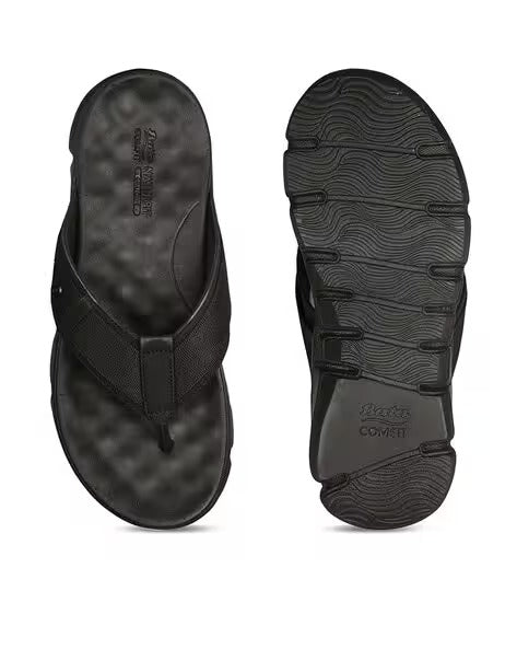 Men Typographic Print Thong-Strap Flip-Flops