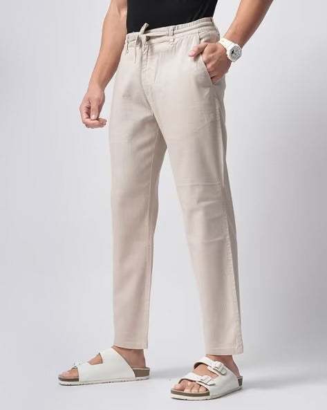 Men Slim Fit Cargo Chinos with Utility Pockets
