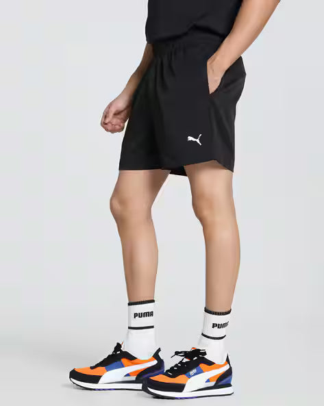 Men 5" Logo Print Regular Fit Knit Shorts