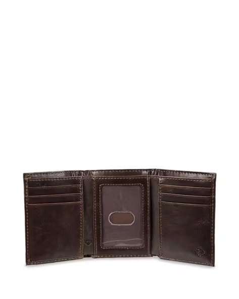 Men Leather Tri-Fold Wallet