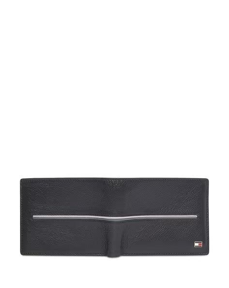 Leather Bi-Fold Wallet with Logo Accent