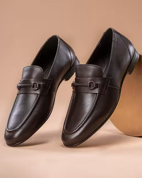 Round-Toe Slip-On Loafers