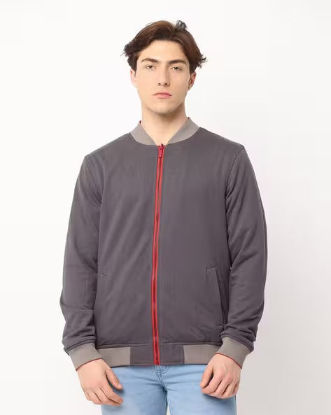 Men Reversible Regular Fit Bomber Jacket