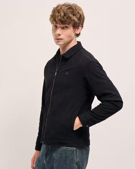 Men Self-design Jacket