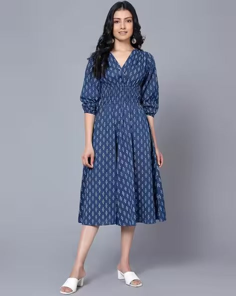 Women Floral Print A-Line Dress
