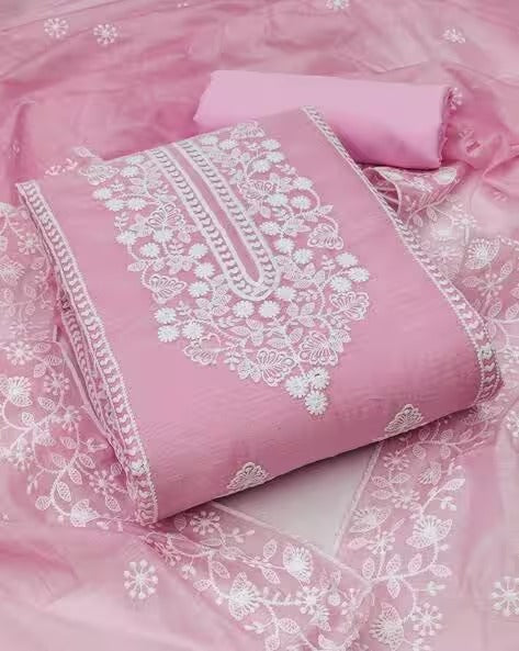 Women Embroidered Unstitched Dress Material