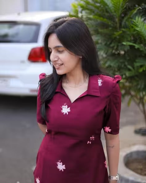 Women Floral Print Straight Kurti
