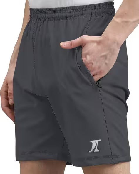 Men Flat Front Regular Fit Shorts