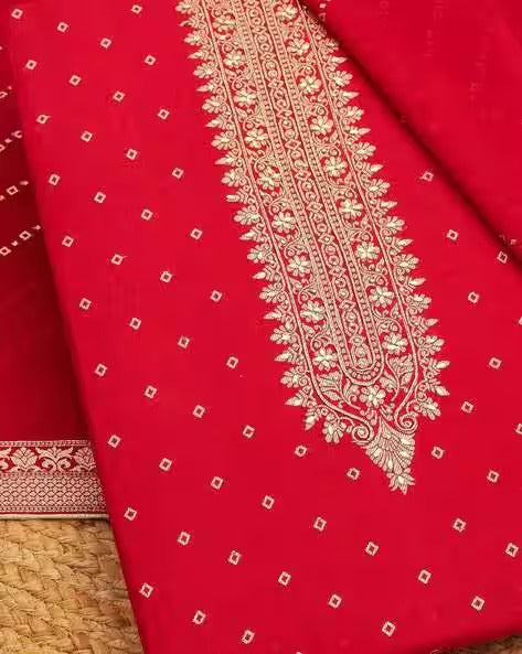 Women Embroidered 3-Piece Unstitched Dress Material