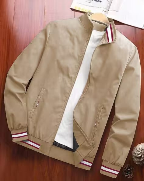 Men Regular Fit Bomber Jacket