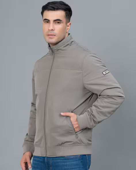 Men Regular Fit Biker Jacket