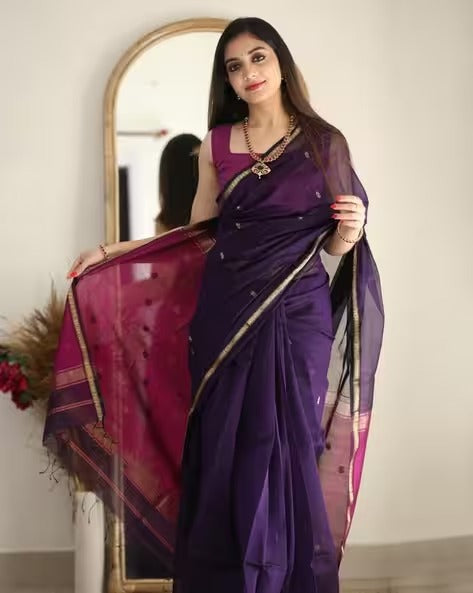 Banarasi Artsilk Traditional Half-and-Half Saree
