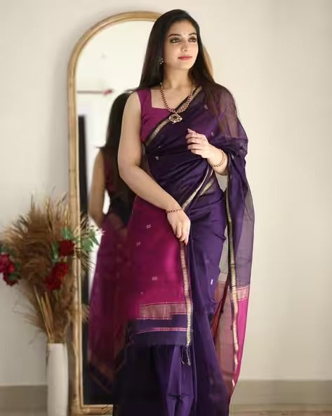 Banarasi Artsilk Traditional Half-and-Half Saree