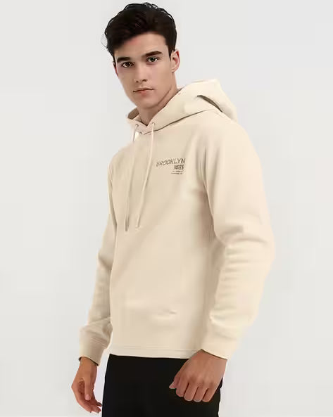 Men Regular Fit Typographic Print Sweatshirt