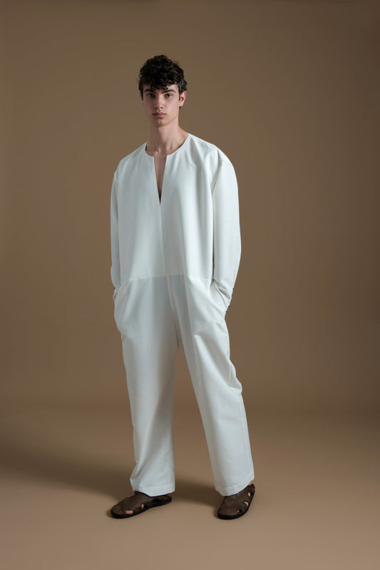 Men White Rompers