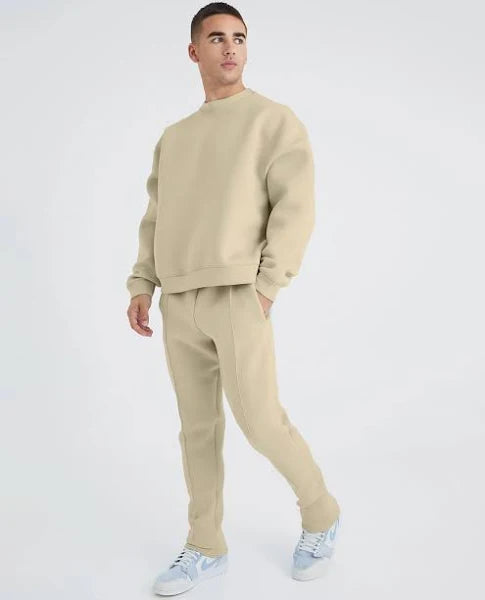 Men Beige Tracksuits